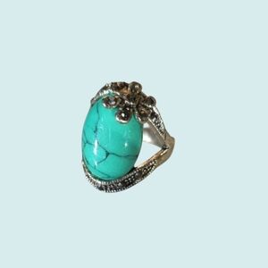 Elegant Silver and Turquoise Ring